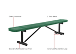 Global Industrial 8' Outdoor Steel Flat Bench Perforated Metal (GLB - 262076) - SchoolOutlet