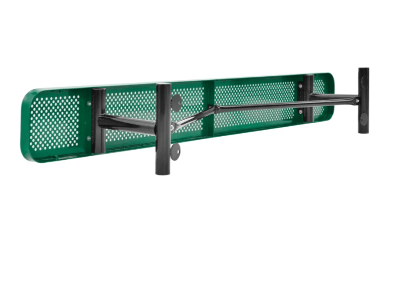 Global Industrial 8' Outdoor Steel Flat Bench Perforated Metal (GLB - 262076) - SchoolOutlet