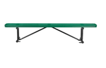 Global Industrial 8' Outdoor Steel Flat Bench Perforated Metal (GLB - 262076) - SchoolOutlet
