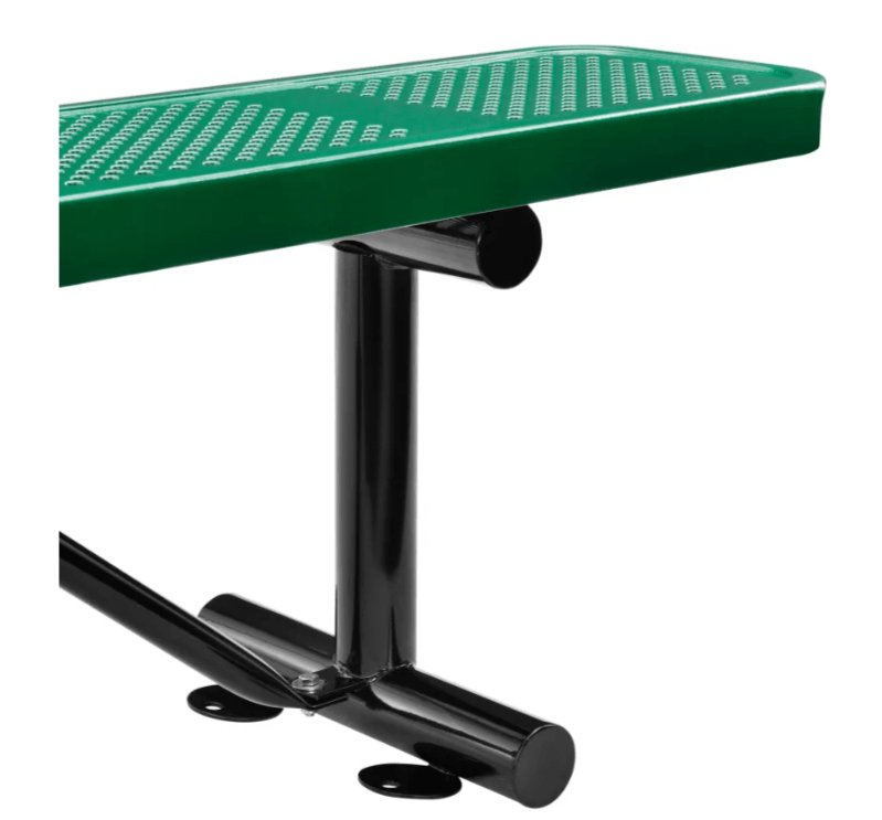Global Industrial 8' Outdoor Steel Flat Bench Perforated Metal (GLB - 262076) - SchoolOutlet