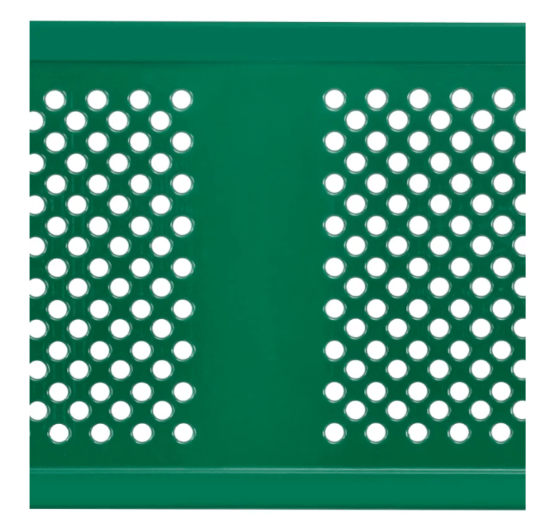 Global Industrial 8' Outdoor Steel Picnic Bench w/ Backrest Perforated Metal (GLB - 262077) - SchoolOutlet