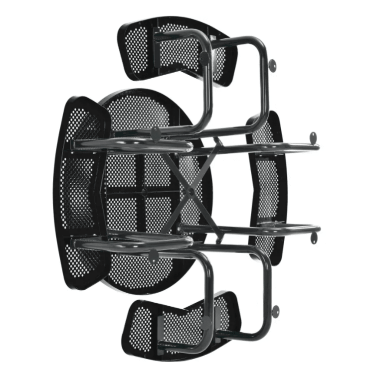Global Industrial 46" Round Picnic Table, Perforated Metal (GLB - 262078) - SchoolOutlet