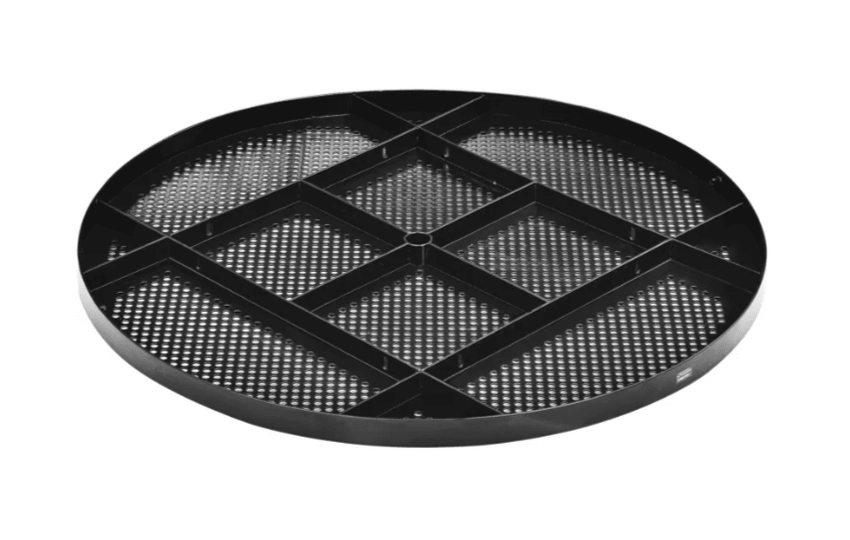 Global Industrial 46" Round Picnic Table, Perforated Metal (GLB - 262078) - SchoolOutlet