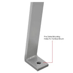 Global Industrial 4' Outdoor Steel Slat Park Bench, Backless, Gray (GLB - 262112GYKD) - SchoolOutlet
