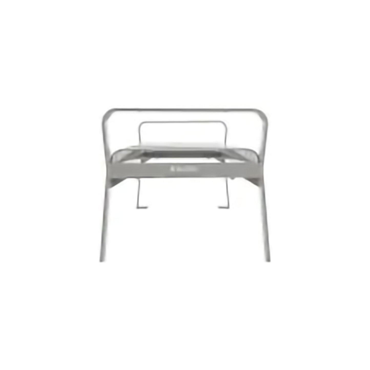 Global Industrial 4' Outdoor Steel Slat Park Bench, Backless, Gray (GLB - 262112GYKD) - SchoolOutlet