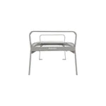 Global Industrial 4' Outdoor Steel Slat Park Bench, Backless, Gray (GLB - 262112GYKD) - SchoolOutlet