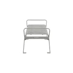Global Industrial 4' Outdoor Steel Slat Park Bench, Backless, Gray (GLB - 262112GYKD) - SchoolOutlet
