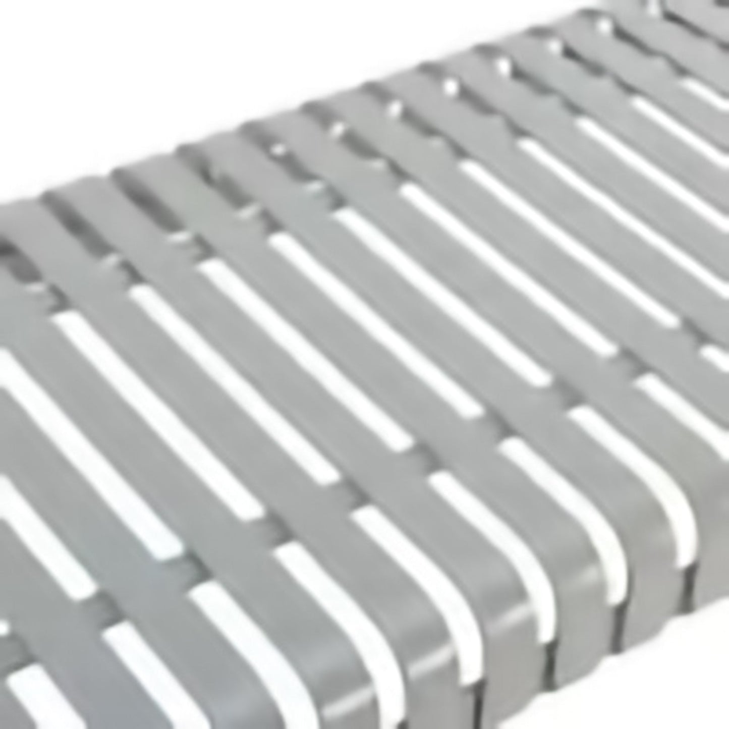 Global Industrial 4' Outdoor Steel Slat Park Bench, Backless, Gray (GLB - 262112GYKD) - SchoolOutlet