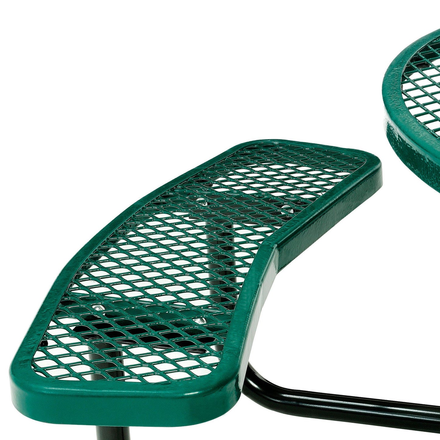 Global Industrial 46" Round Picnic Table, Expanded Metal (GLB - 277150) - SchoolOutlet