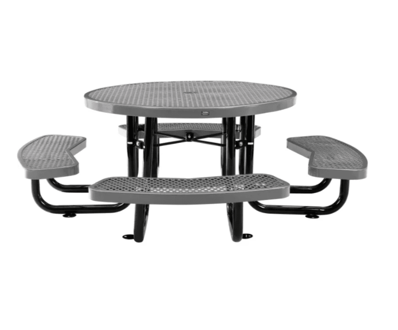 Global Industrial 46" Round Kids Picnic Table Expanded Metal (GLB - 277150K) - SchoolOutlet