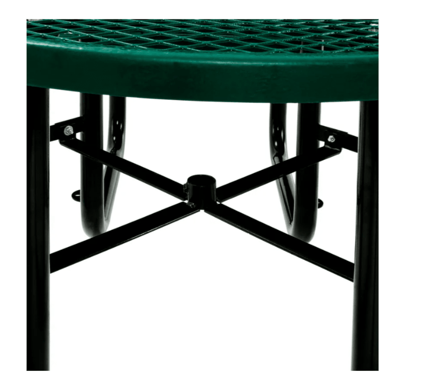 Global Industrial 46" Round Picnic Table, Expanded Metal (GLB - 277150) - SchoolOutlet