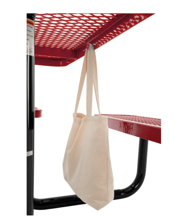 Global Industrial 46" Square Picnic Table, Expanded Metal (GLB - 277151) - SchoolOutlet
