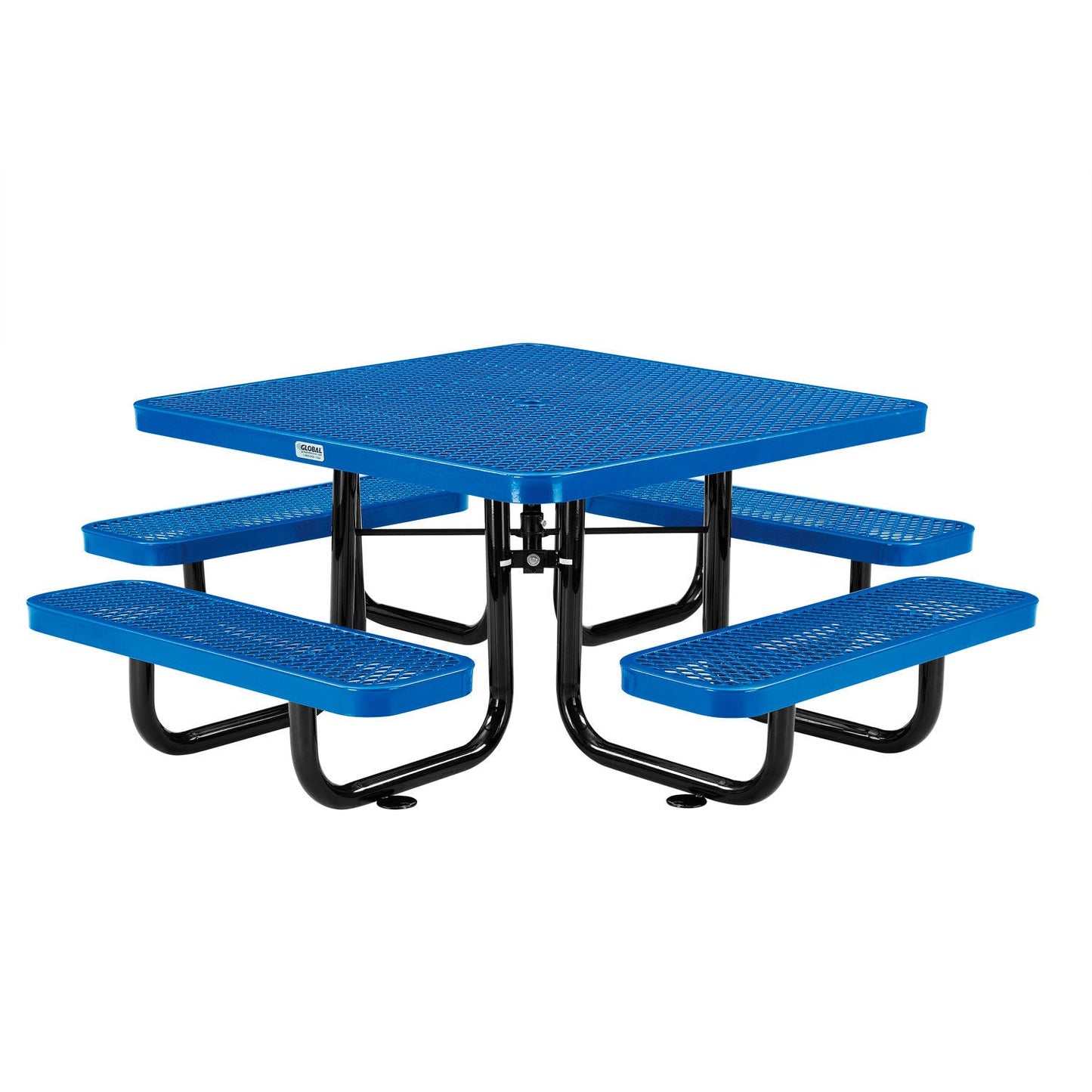Global Industrial 46" Square Kids Picnic Table Expanded Metal (GLB - 277151K) - SchoolOutlet