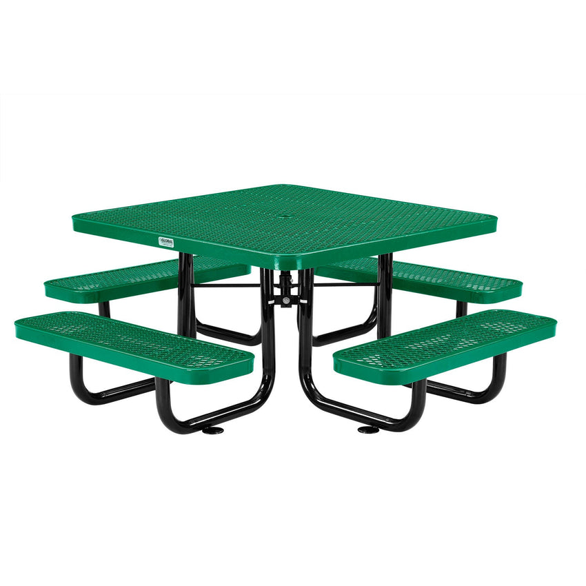 Global Industrial 46" Square Kids Picnic Table Expanded Metal (GLB - 277151K) - SchoolOutlet