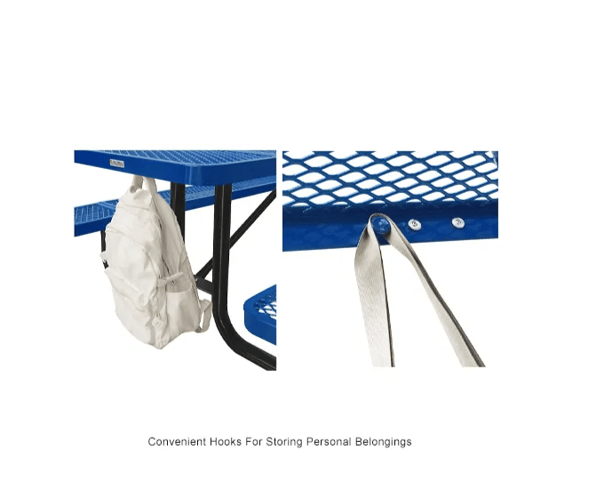 Global Industrial 46" Square Kids Picnic Table Expanded Metal (GLB - 277151K) - SchoolOutlet