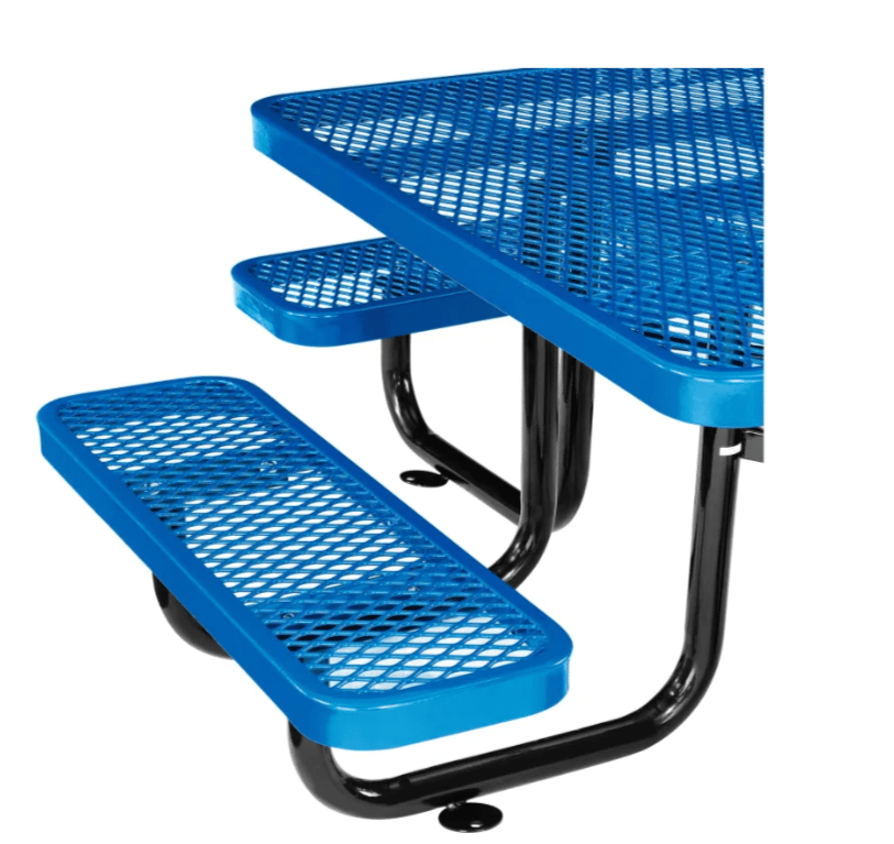 Global Industrial 46" Square Kids Picnic Table Expanded Metal (GLB - 277151K) - SchoolOutlet