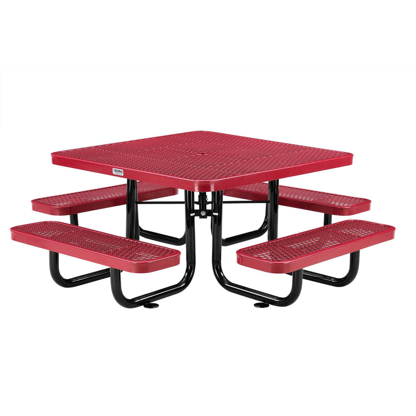 Global Industrial 46" Square Kids Picnic Table Expanded Metal (GLB - 277151K) - SchoolOutlet