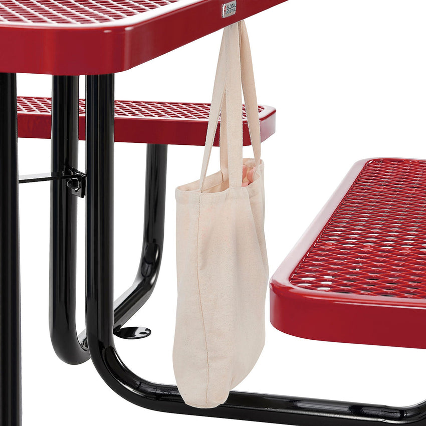 Global Industrial 46" Square Picnic Table, Expanded Metal (GLB - 277151) - SchoolOutlet