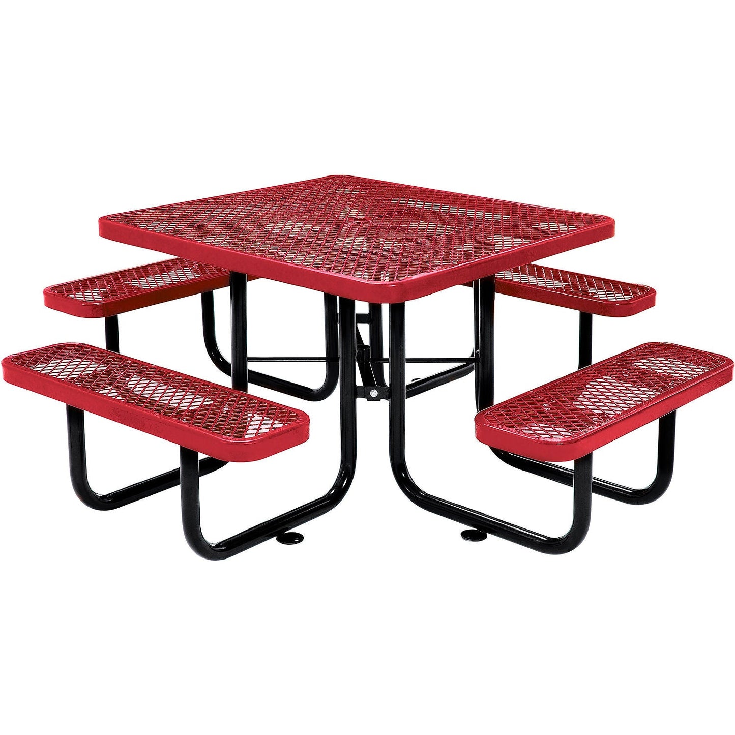 Global Industrial 46" Square Picnic Table, Expanded Metal (GLB - 277151) - SchoolOutlet