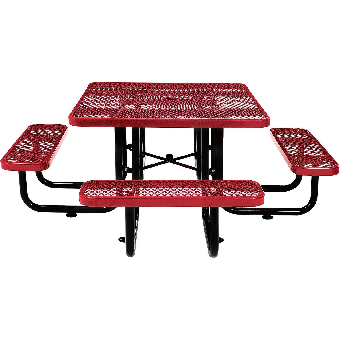 Global Industrial 46" Square Picnic Table, Expanded Metal (GLB - 277151) - SchoolOutlet