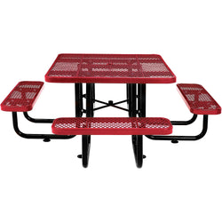Global Industrial 46" Square Picnic Table, Expanded Metal (GLB-277151)