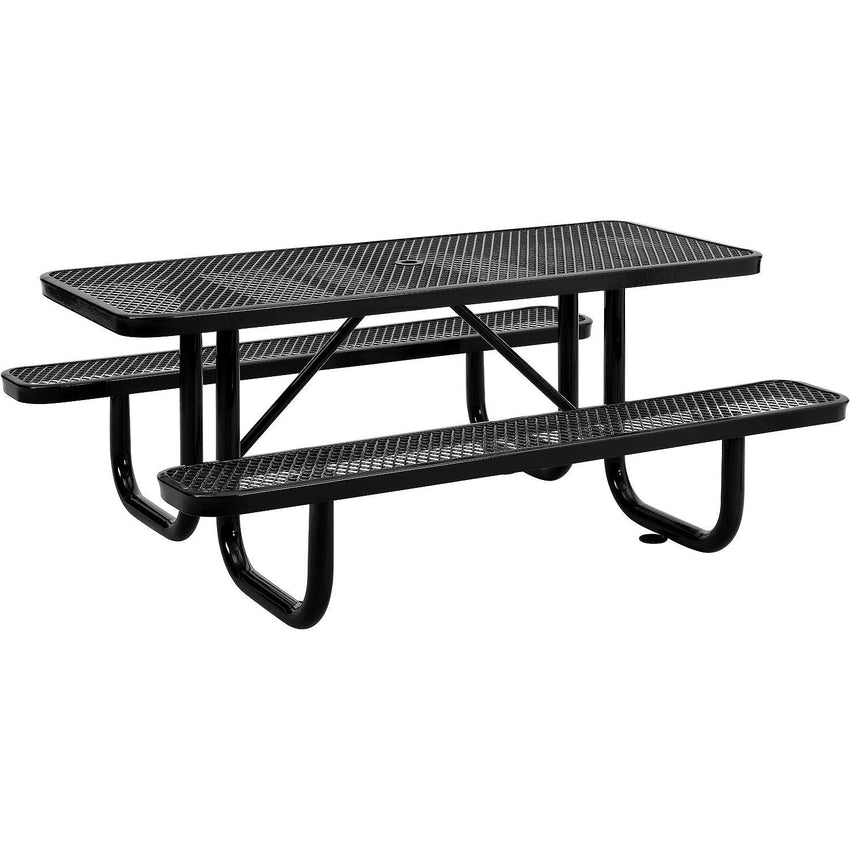 Global Industrial 6' Rectangular Picnic Table, Expanded Metal (GLB - 277152) - SchoolOutlet