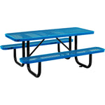 Global Industrial 6' Rectangular Picnic Table, Expanded Metal (GLB - 277152) - SchoolOutlet