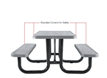 Global Industrial 6' Rectangular Picnic Table, Expanded Metal (GLB - 277152) - SchoolOutlet