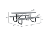 Global Industrial 6' Rectangular Picnic Table, Expanded Metal (GLB - 277152) - SchoolOutlet