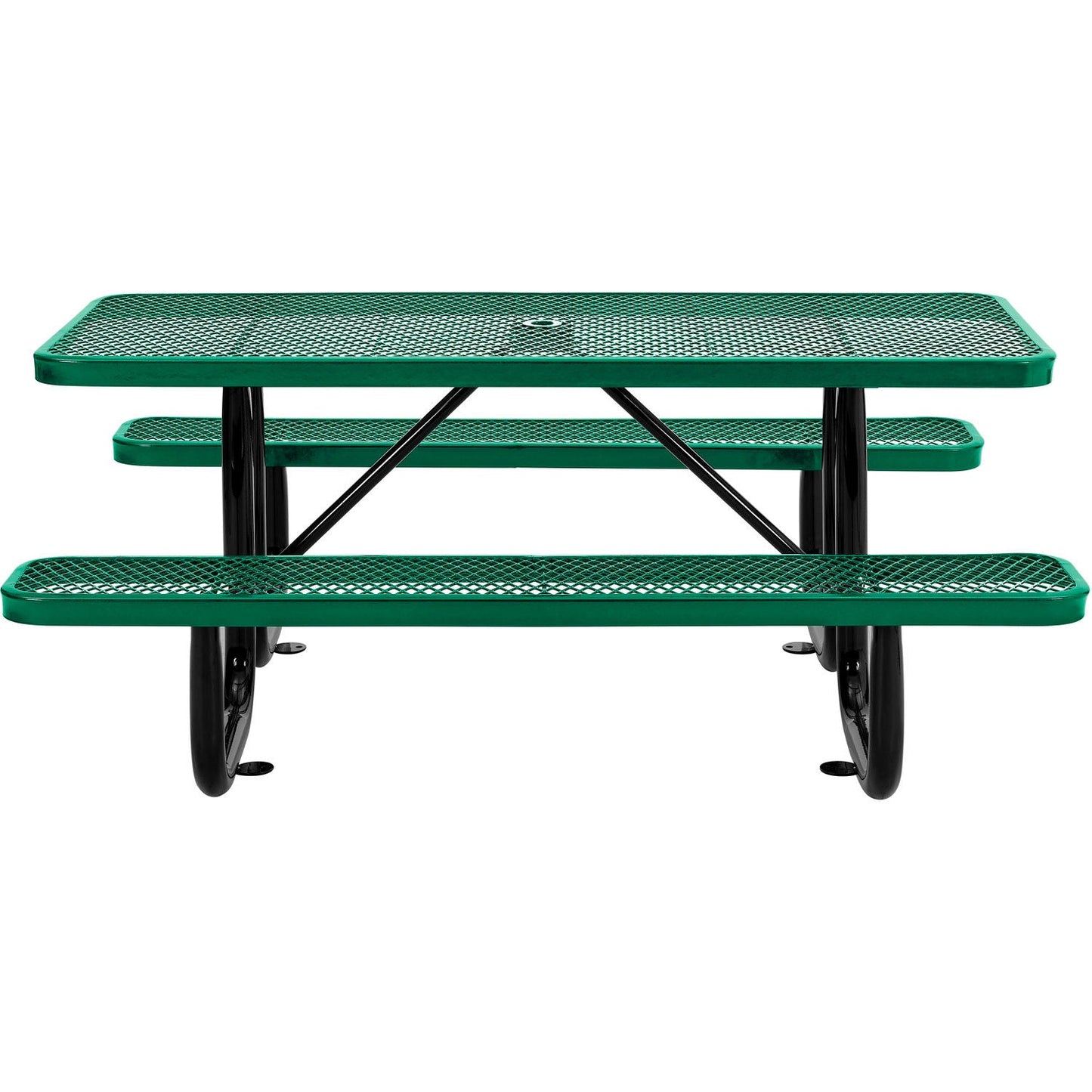 Global Industrial 6' Rectangular Picnic Table, Expanded Metal (GLB - 277152) - SchoolOutlet