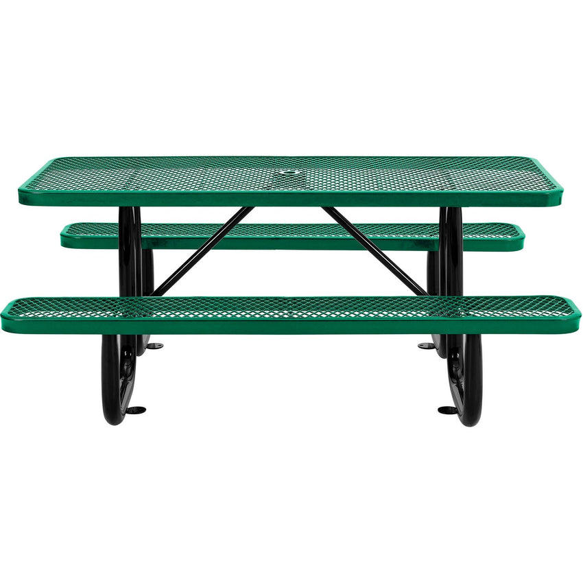 Global Industrial 6' Rectangular Picnic Table, Expanded Metal (GLB - 277152) - SchoolOutlet