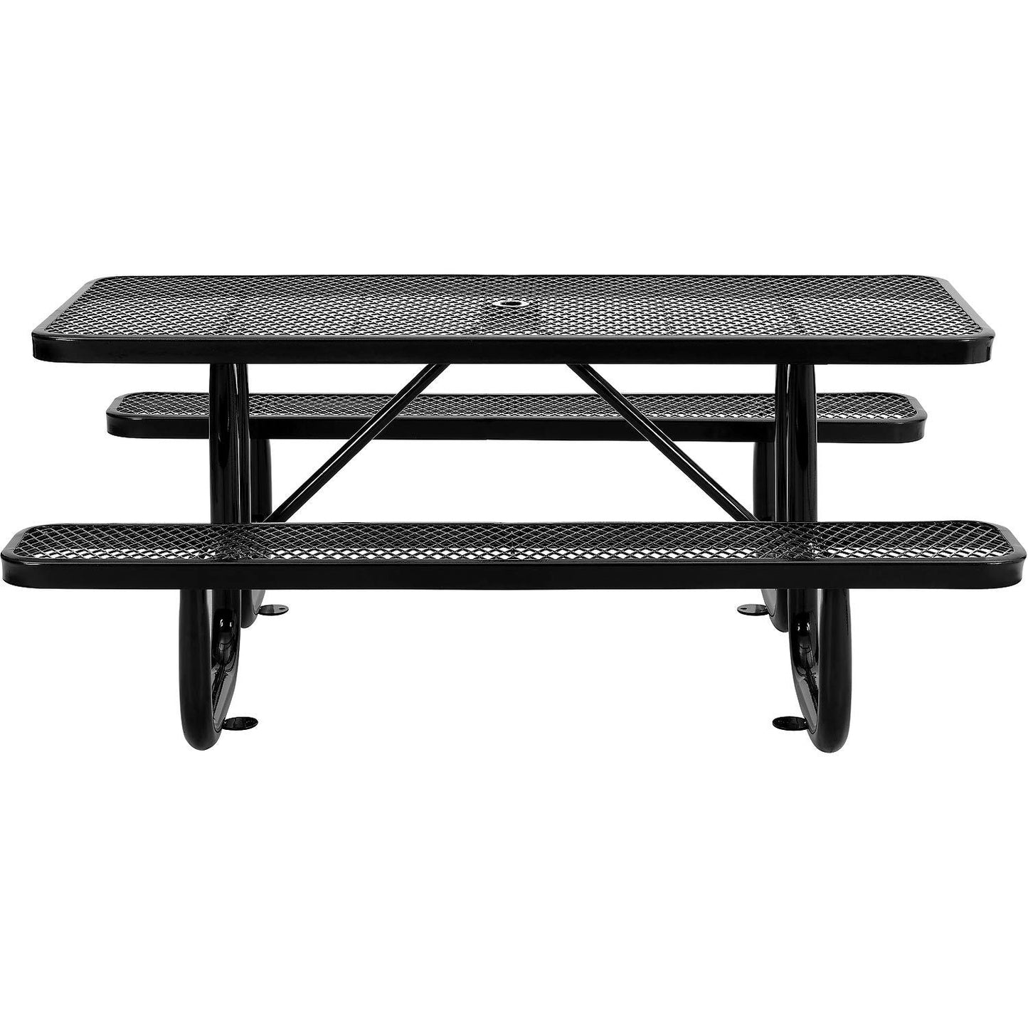 Global Industrial 6' Rectangular Picnic Table, Expanded Metal (GLB - 277152) - SchoolOutlet