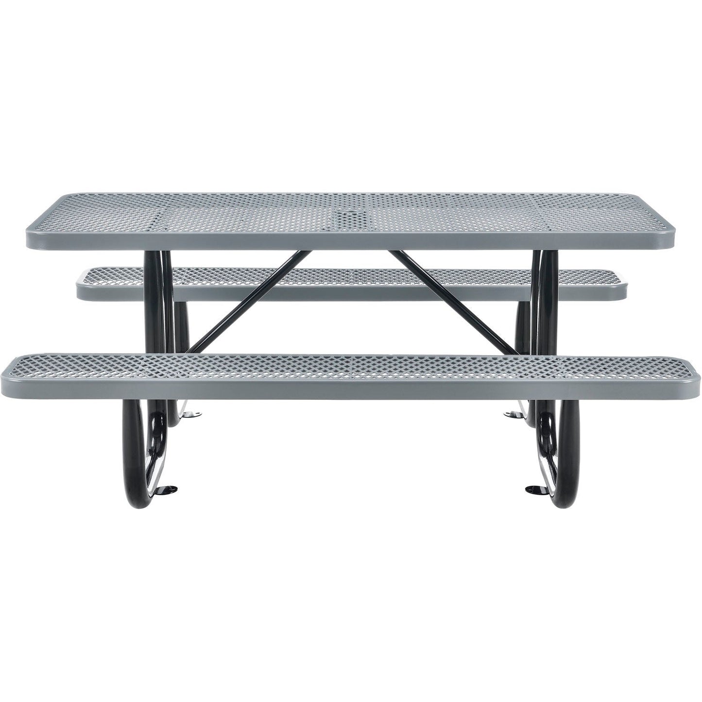 Global Industrial 6' Rectangular Picnic Table, Expanded Metal (GLB - 277152) - SchoolOutlet