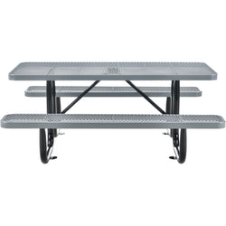 Global Industrial 6' Rectangular Picnic Table, Expanded Metal (GLB-277152)