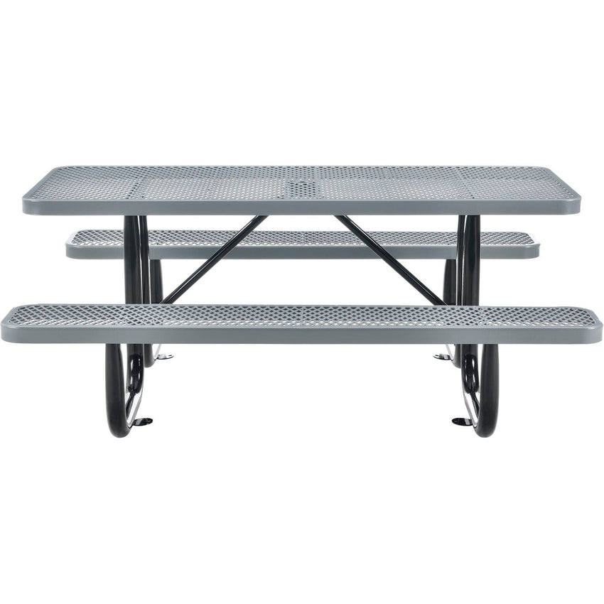 Global Industrial 6' Rectangular Picnic Table, Expanded Metal (GLB - 277152) - SchoolOutlet