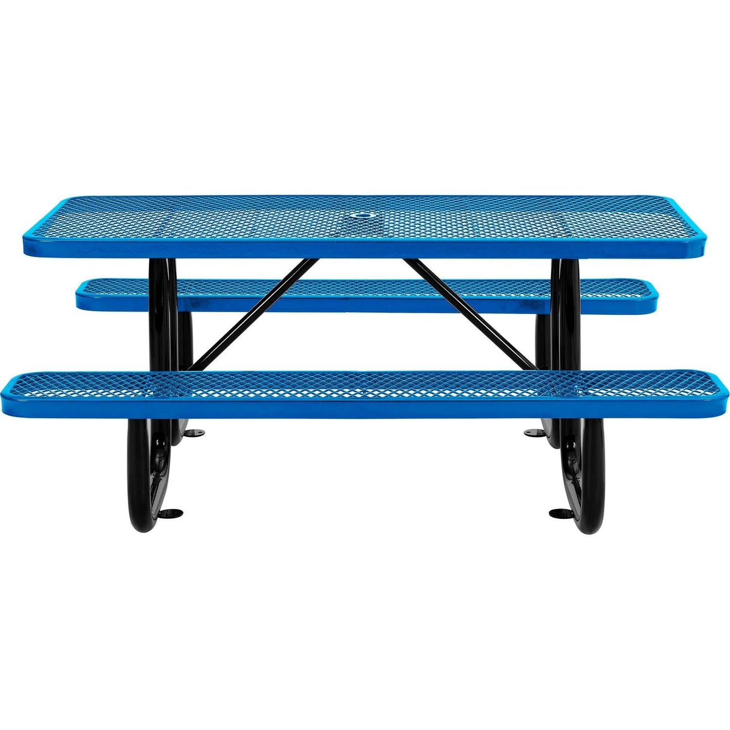 Global Industrial 6' Rectangular Picnic Table, Expanded Metal (GLB - 277152) - SchoolOutlet
