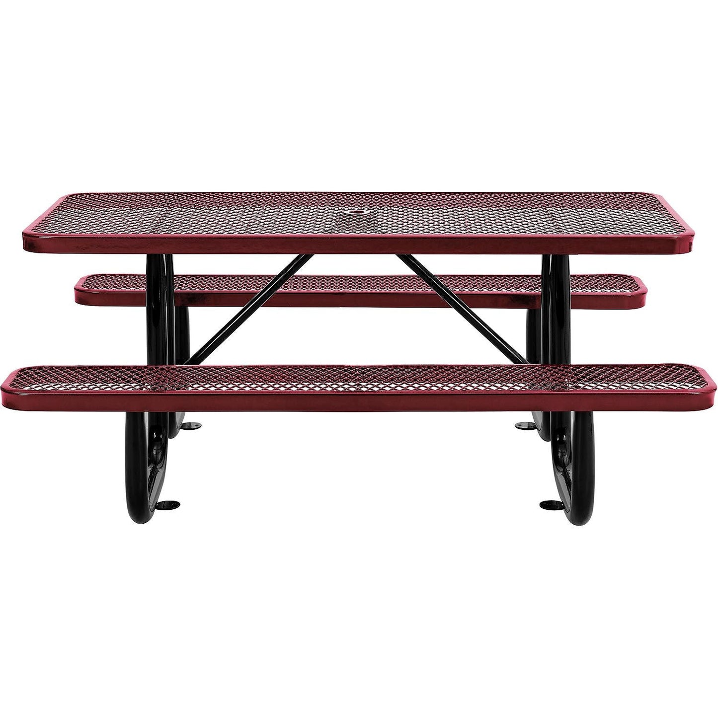 Global Industrial 6' Rectangular Picnic Table, Expanded Metal (GLB - 277152) - SchoolOutlet