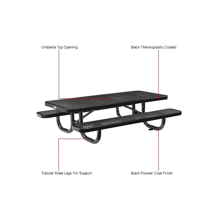 Global Industrial 6' Rectangular Kids Picnic Table, Expanded Metal (GLB - 277152K) - SchoolOutlet