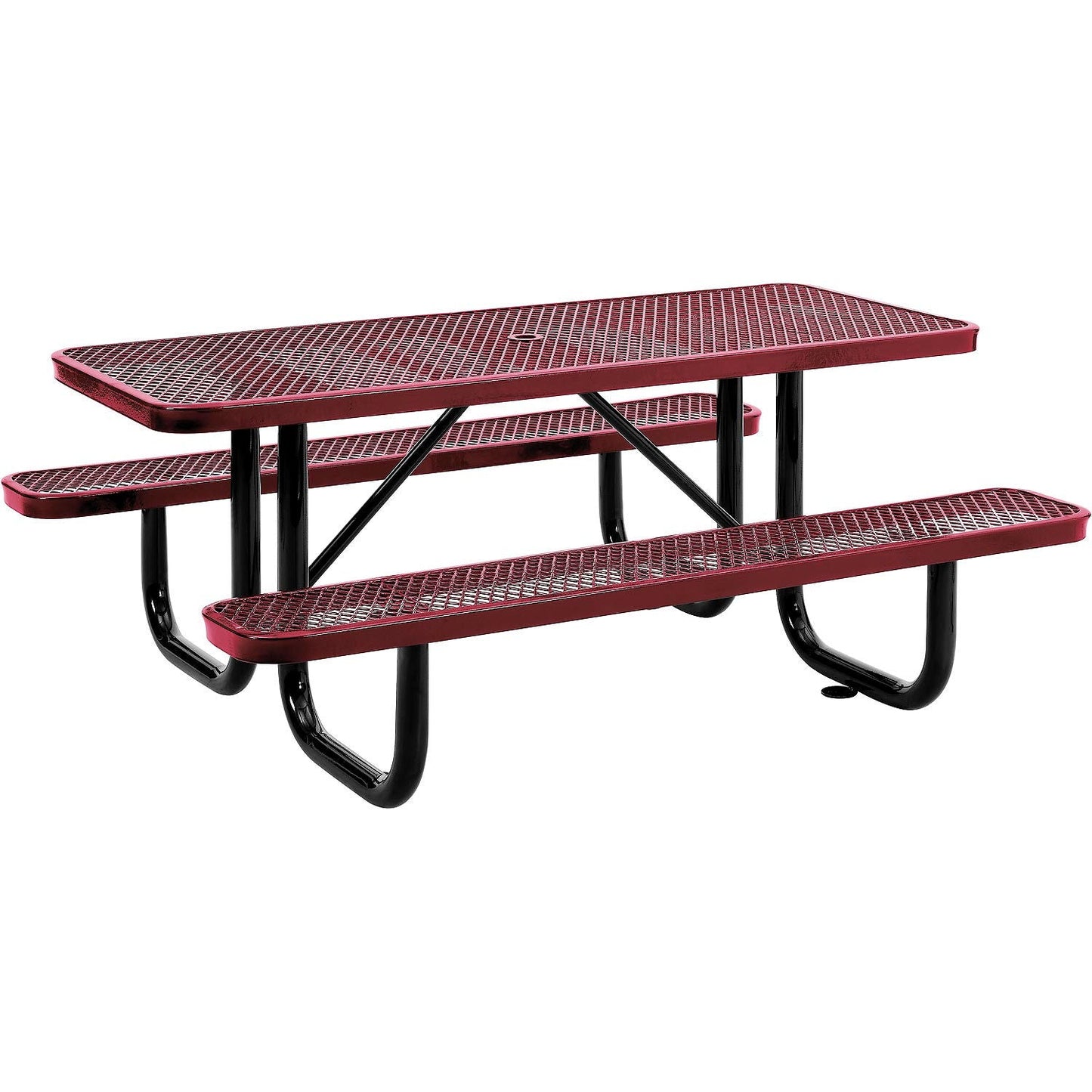 Global Industrial 6' Rectangular Picnic Table, Expanded Metal (GLB - 277152) - SchoolOutlet
