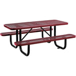 Global Industrial 6' Rectangular Picnic Table, Expanded Metal (GLB - 277152) - SchoolOutlet