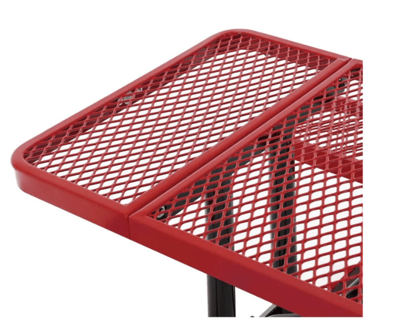 Global Industrial 8' Rectangular Picnic Table, Expanded Metal (GLB - 277153) - SchoolOutlet