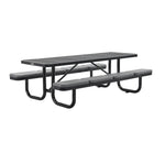 Global Industrial 8' Rectangular Picnic Table w/ Seat Cushions, Expanded Metal (GLB - 277153XXXKD) - SchoolOutlet