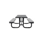 Global Industrial 8' Rectangular Picnic Table w/ Seat Cushions, Expanded Metal (GLB - 277153XXXKD) - SchoolOutlet