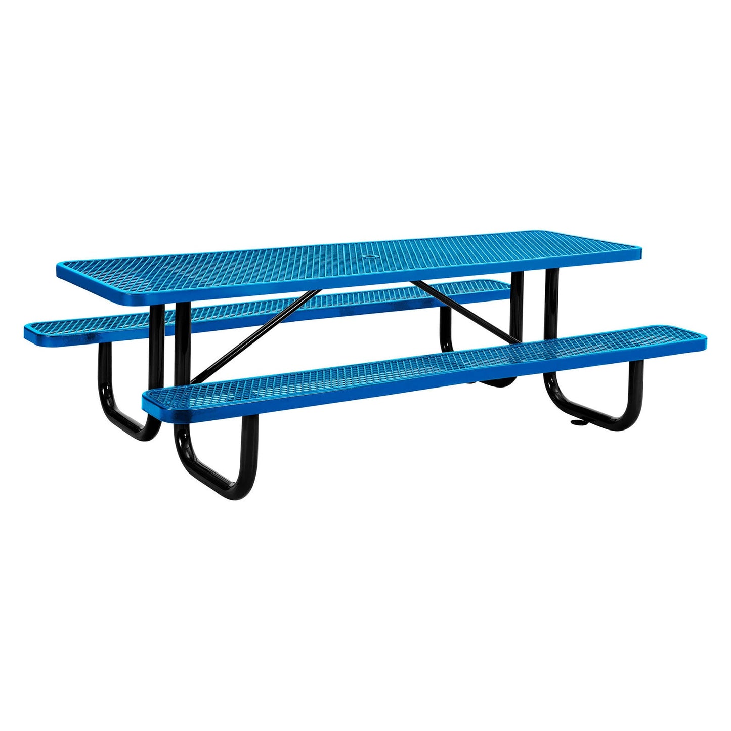 Global Industrial 8' Rectangular Picnic Table, Expanded Metal (GLB - 277153) - SchoolOutlet