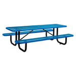Global Industrial 8' Rectangular Picnic Table, Expanded Metal (GLB - 277153) - SchoolOutlet