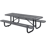 Global Industrial 8' Rectangular Picnic Table, Expanded Metal (GLB - 277153) - SchoolOutlet