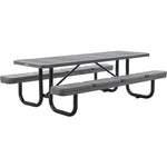 Global Industrial 8' Rectangular Picnic Table w/ Seat Cushions, Expanded Metal (GLB - 277153XXXKD) - SchoolOutlet