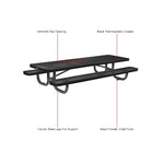 Global Industrial 8' Rectangular Kids Picnic Table, Expanded Metal (GLB - 277153K) - SchoolOutlet