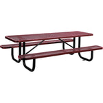 Global Industrial 8' Rectangular Picnic Table, Expanded Metal (GLB - 277153) - SchoolOutlet