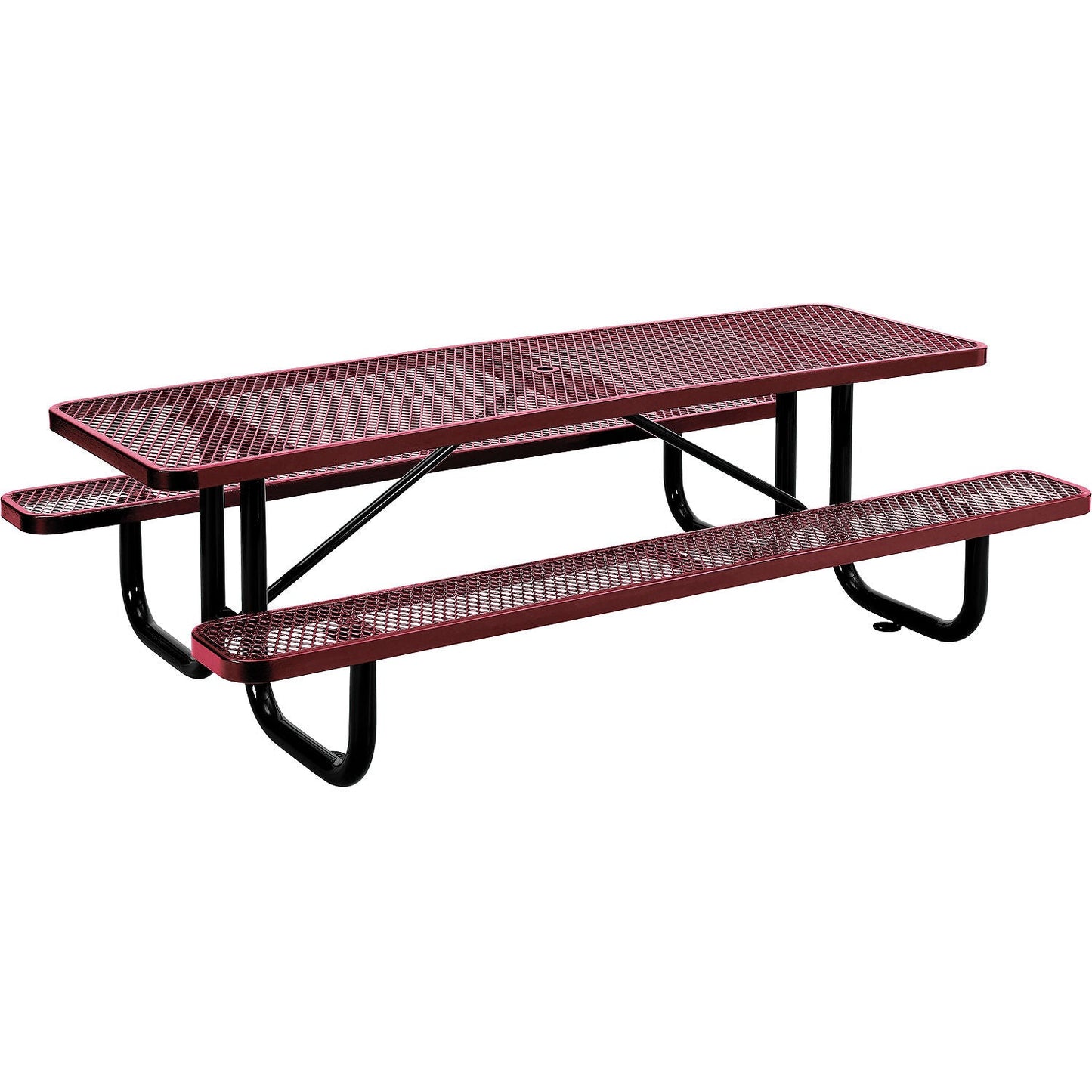 Global Industrial 8' Rectangular Picnic Table, Expanded Metal (GLB - 277153) - SchoolOutlet